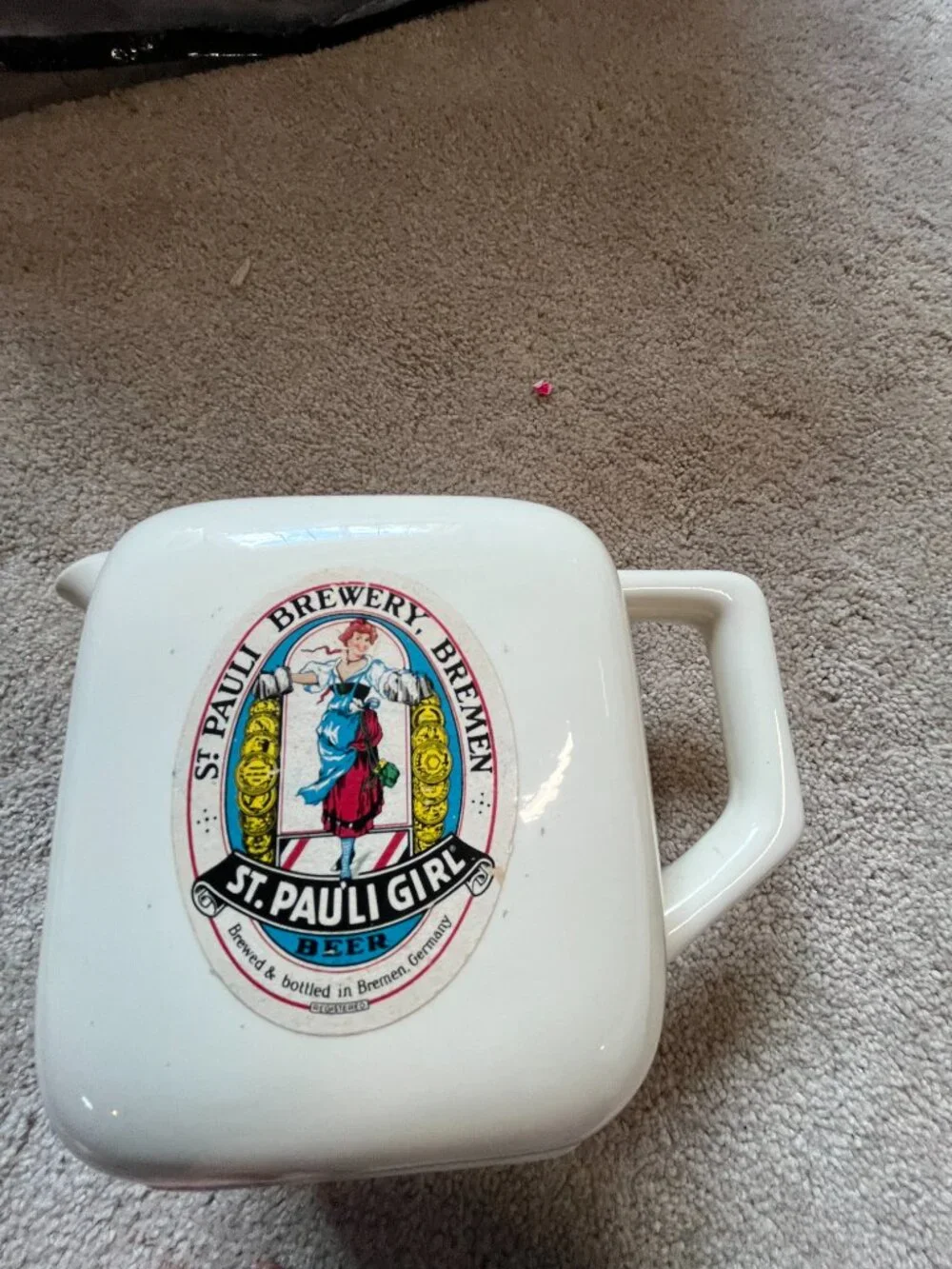 Vintage St Pauli Girl Beer Pitcher